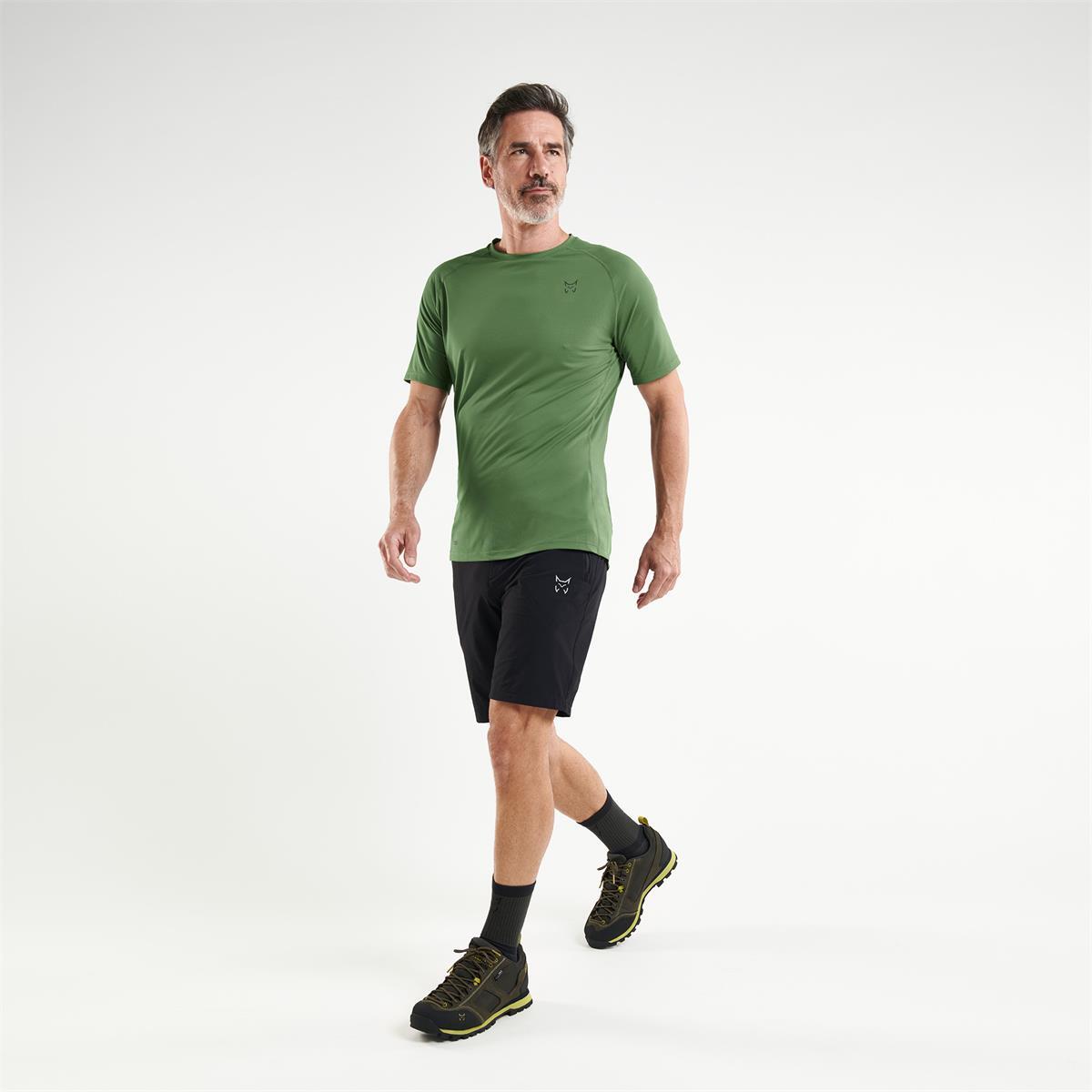 Camiseta de Manga Corta Senderismo de Montaña HOMBRE Altus TISMA VERDE 5/6