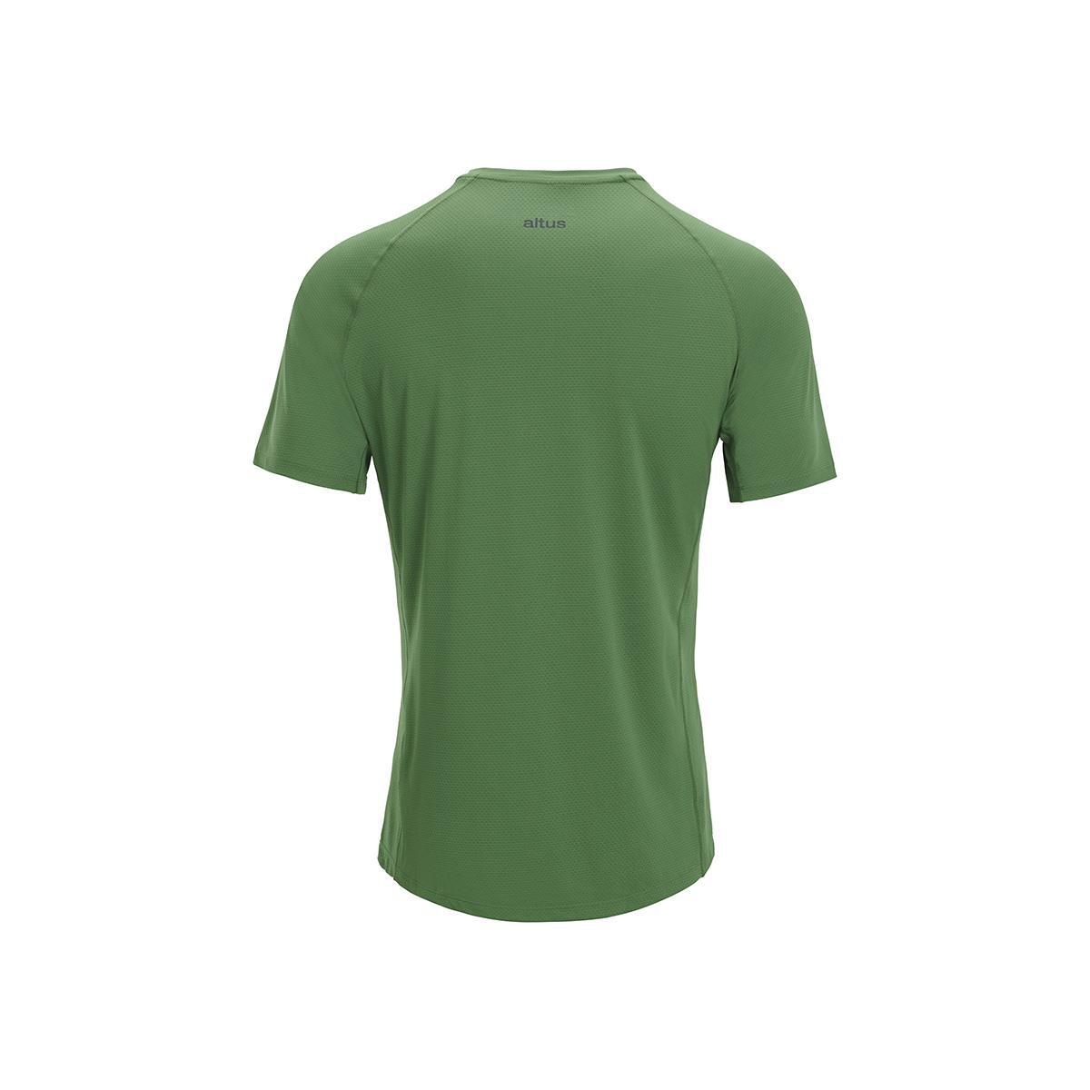 Camiseta de Manga Corta Senderismo de Montaña HOMBRE Altus TISMA VERDE 2/6