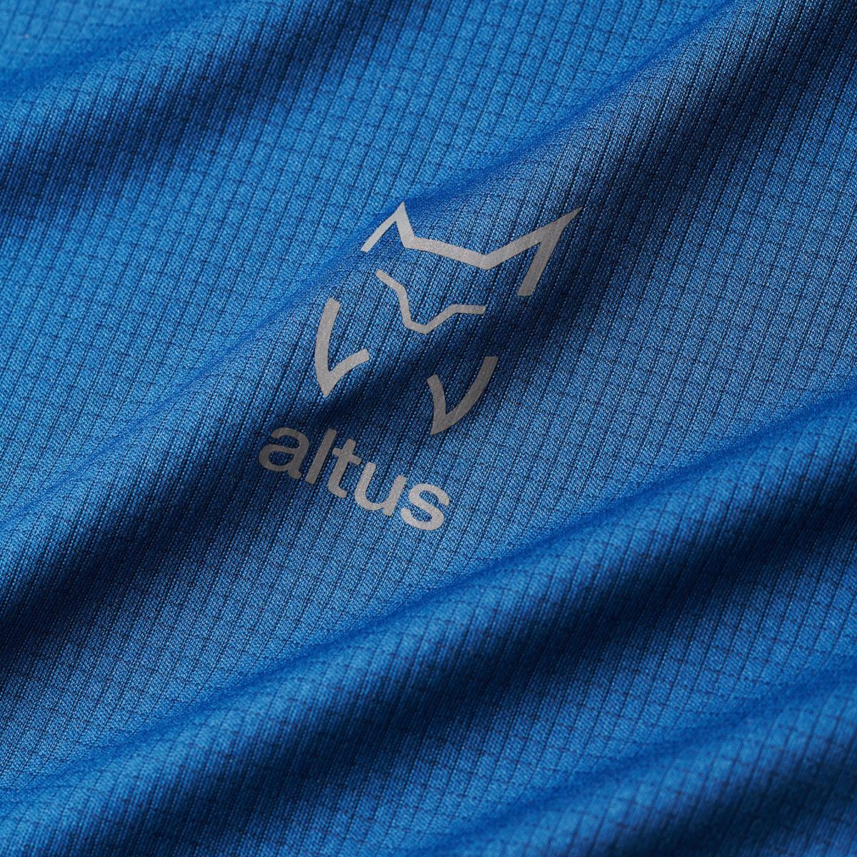 Camiseta de Manga Corta Senderismo de Montaña HOMBRE Altus EIRE AZUL METHYL 3/6