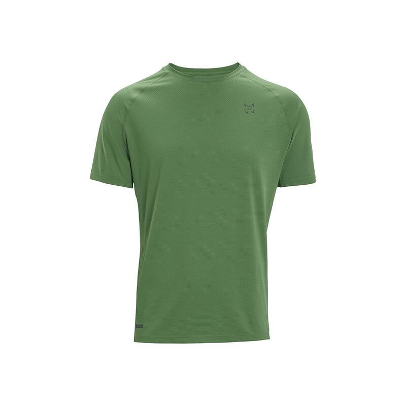 Camiseta manga corta Senderismo en la naturaleza Hombre ALTUS TISMA GREEN