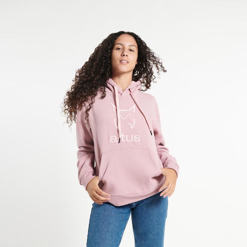 Sudadera Senderismo en la naturaleza Mujer ALTUS KARNAC W PINK Con capucha