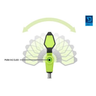 Suport reglabil lansetă Delphin SIXTO REAXE Flexi, latime 215 mm, verde/negru