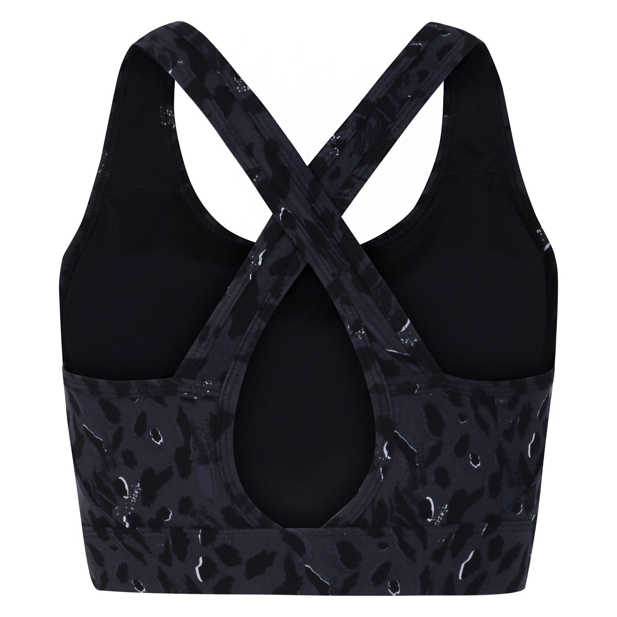 Dames Swift II Sportbeha met dierenprint (Zwart) 2/5
