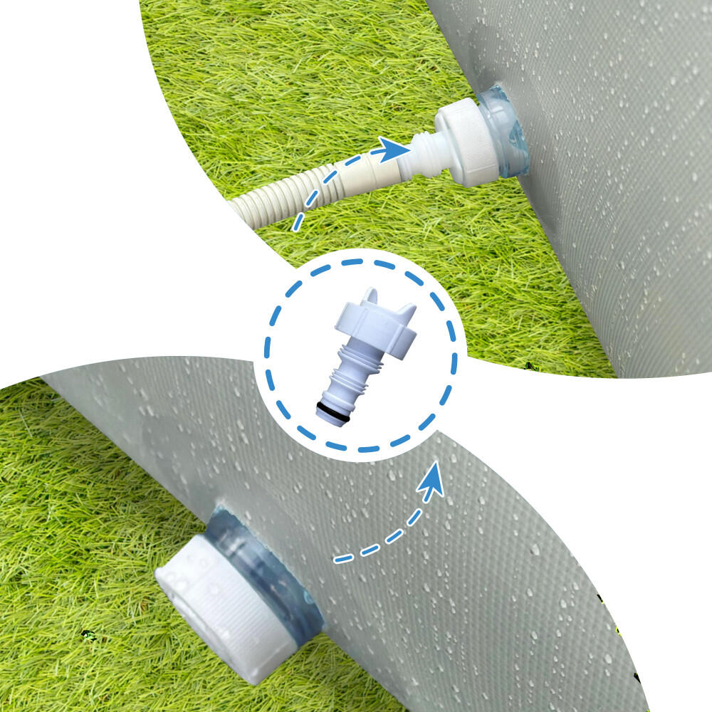 Piscine rectangulaire Jilong acier PVC avec pompe 2000 L/h 5/7