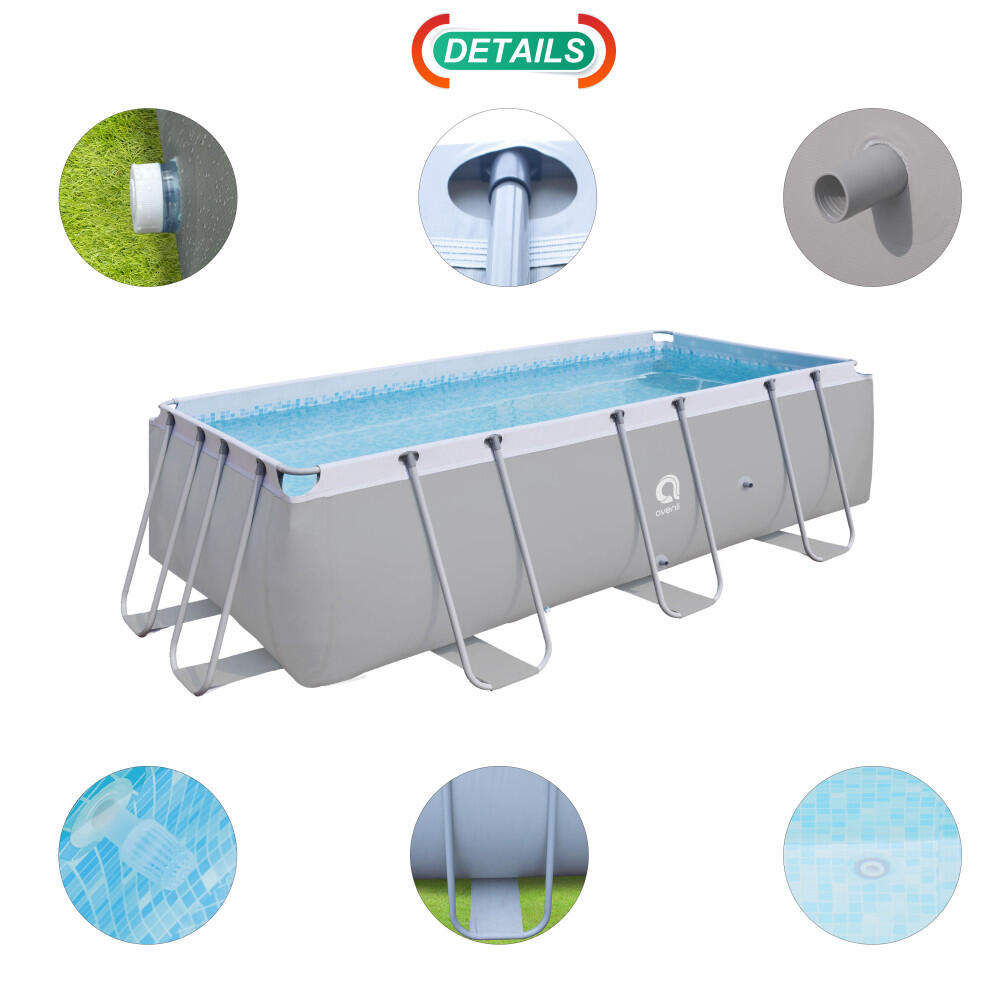 Piscine rectangulaire Jilong acier PVC avec pompe 2000 L/h 6/7