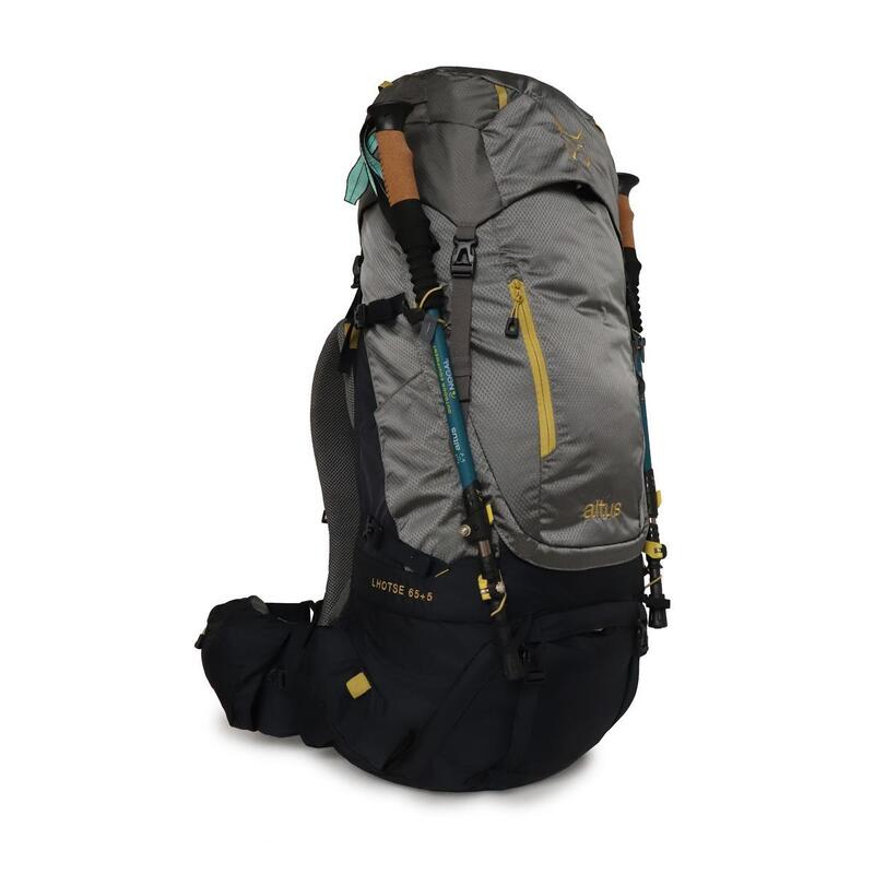 Mochila Senderismo en montaña Adulto ALTUS LHOTSE 65+5 I30 BLACK