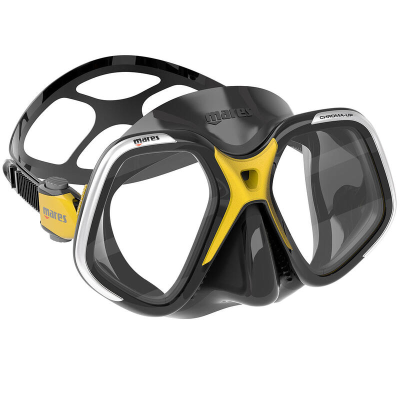 Masca SCUBA Mares - CHROMA UP Black, Galben