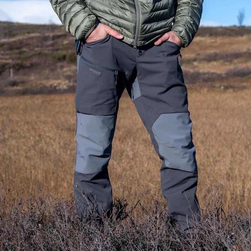 Bergans of Norway Pantalons hybrides de Trekking Fjord - Charbon Solide/Gris