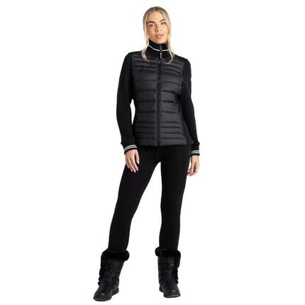 Icy" Steppjacke Hybrid für Damen Schwarz