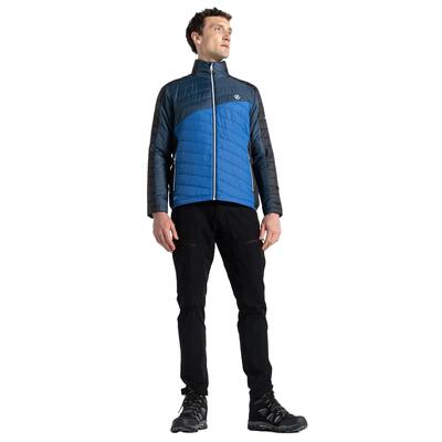 Heren gewatteerd afdalingsjack (neon spring/zwart)
