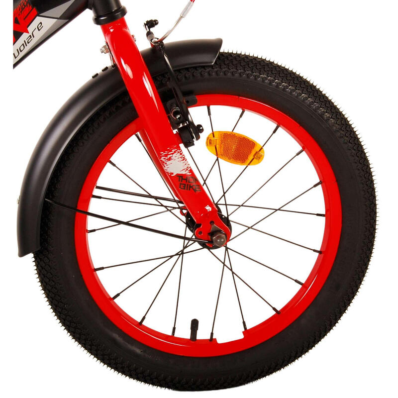 Volare Thombike Kinderfiets - Jongens - 16 inch - Zwart Rood