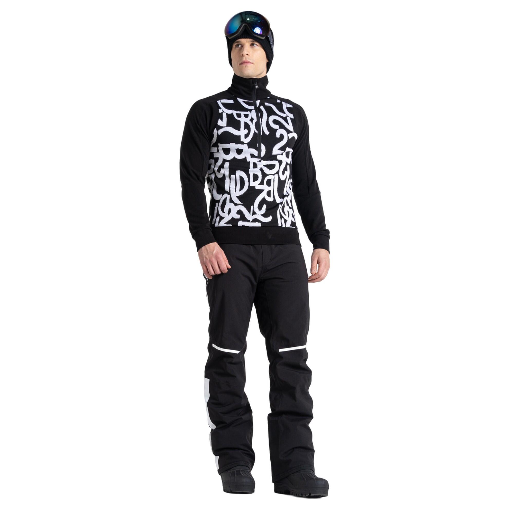 Felpa Mezza Cerniera Manica Lunga Uomo Dare 2B Speed Nero Bianco 4/5