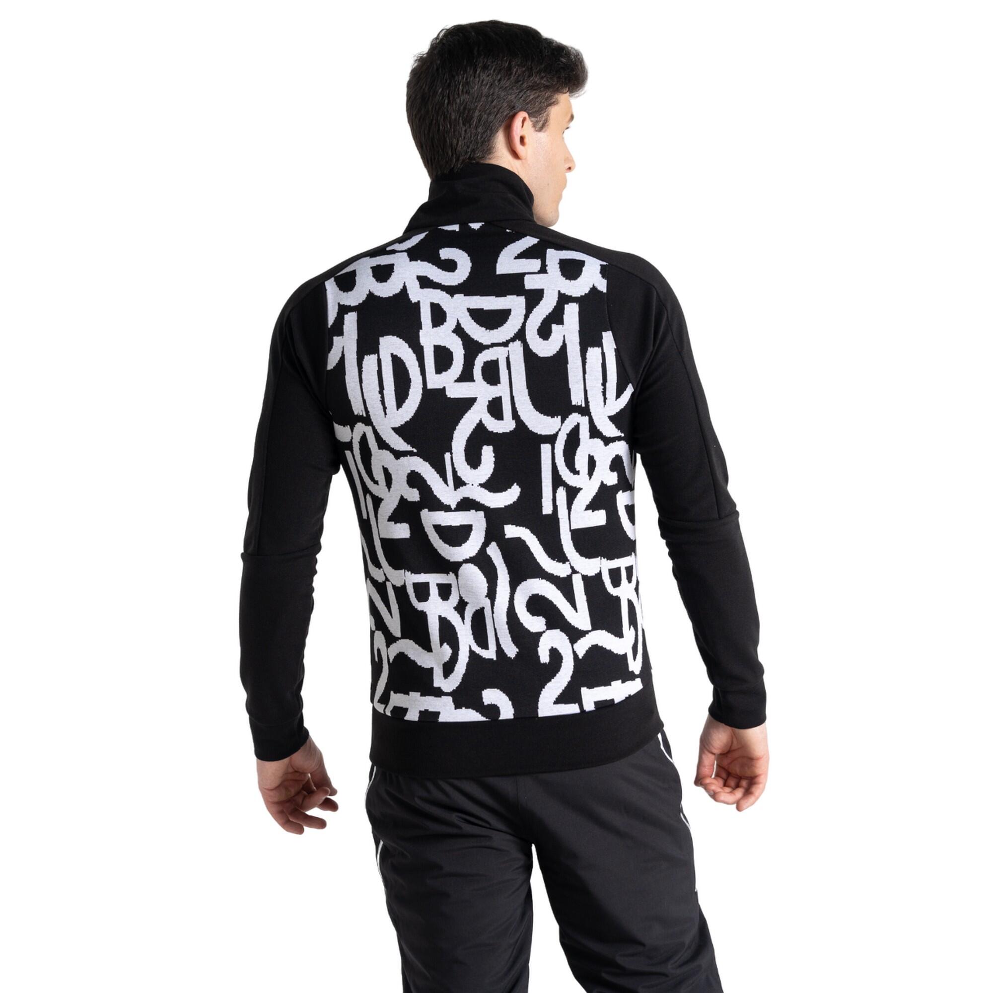 Felpa Mezza Cerniera Manica Lunga Uomo Dare 2B Speed Nero Bianco 2/5