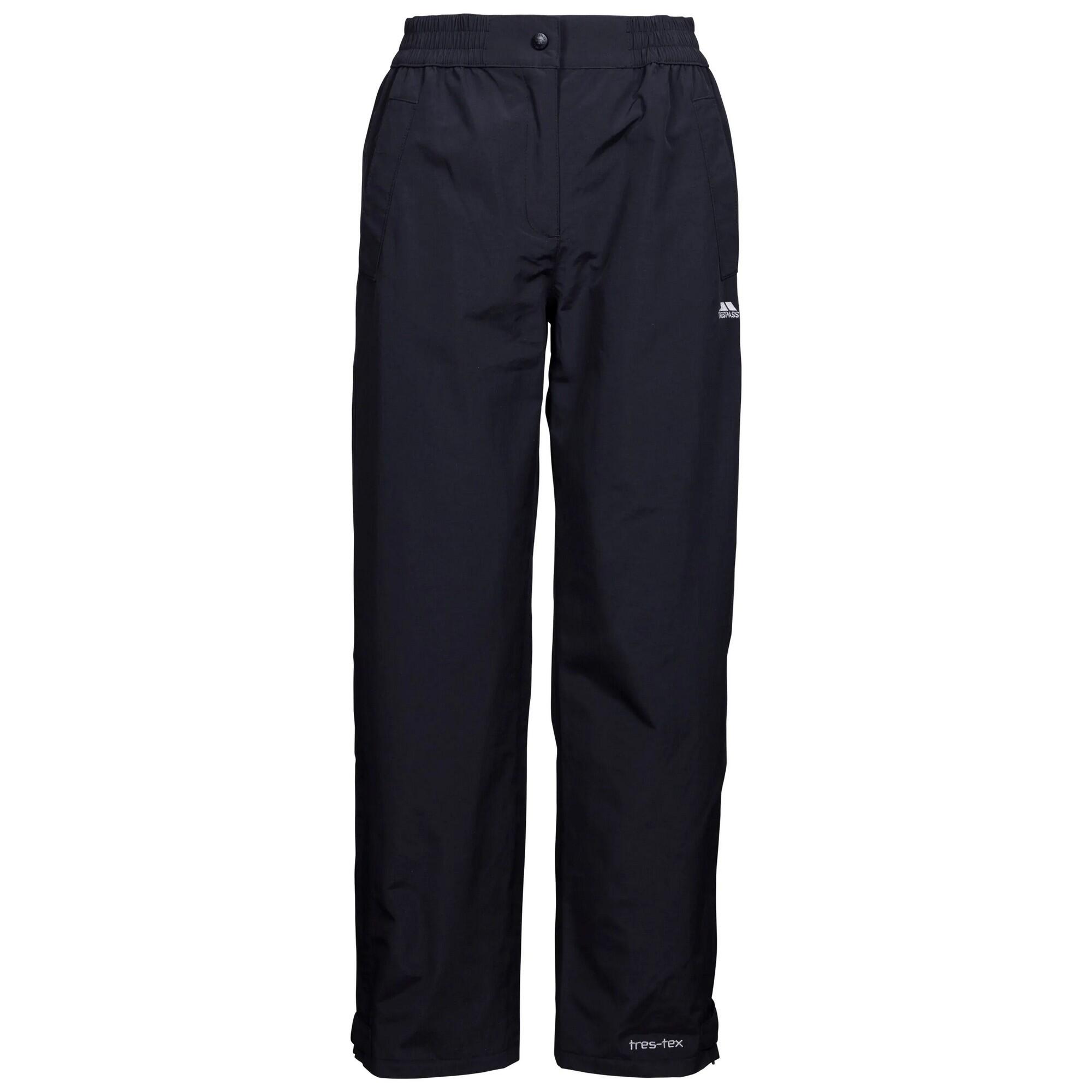 TRESPASS Womens/Ladies Tilbury TP75 Waterproof Trousers (Black)
