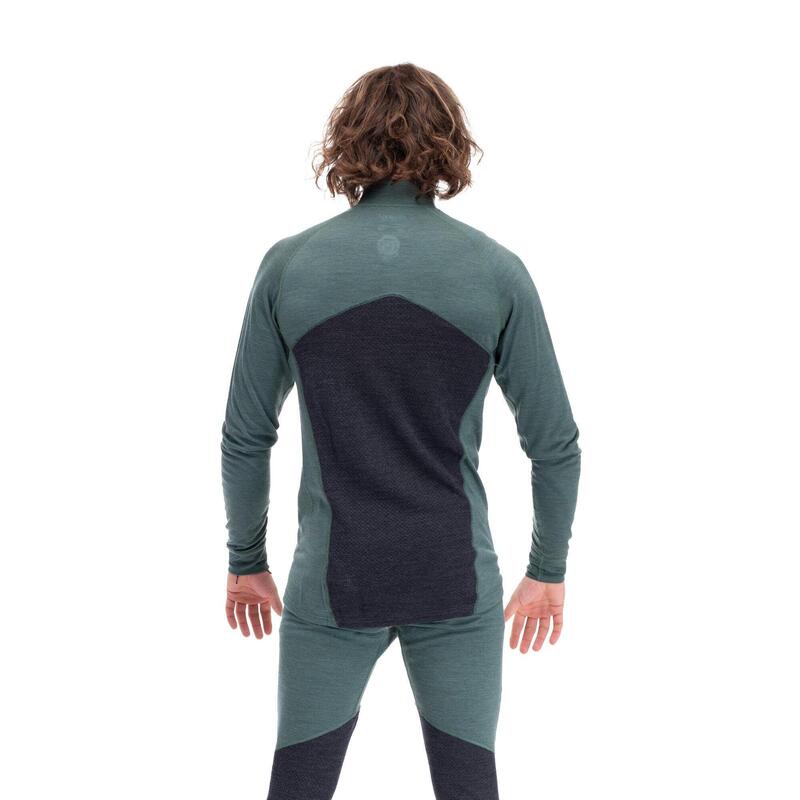 Bergans of Norway Inner:Pure Half Zip - Dark Jade Green/Solid Charcoal