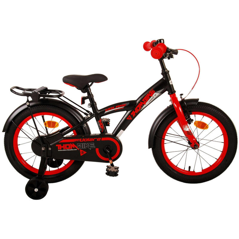 Thombike 16 Pouces 23 cm Garçon Frein à rétropédalage Noir/Rouge