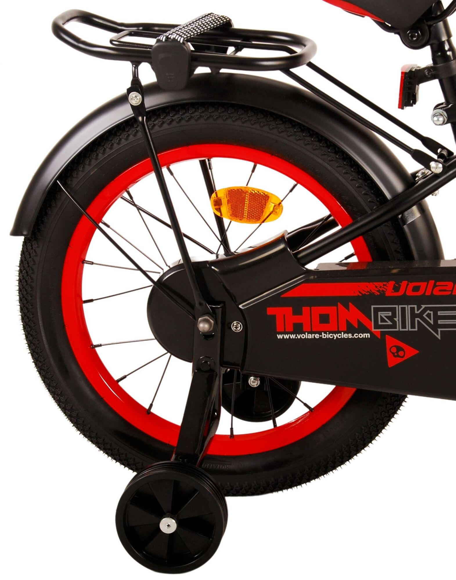 Volare Jongensfiets Thombike 16 Inch 23 cm Jongens Terugtraprem Zwart/Rood 7/7