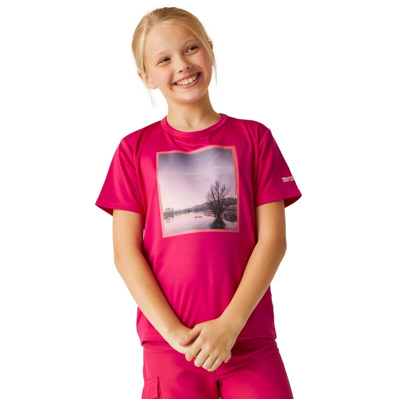 Tshirt blanc enfant tortue rose (3/4 ans