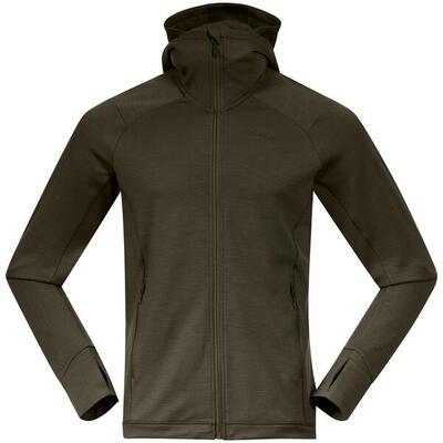 Bergans of Norway Ulstein Wool Hood Jacket - Männer - Dunkelgrüner Schlamm