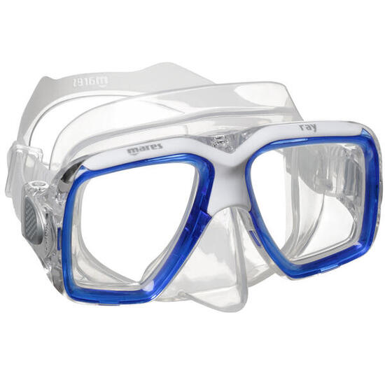 Masque Snorkeling Double Verre Ray Silicone Boucles Intégrées Ergonomique