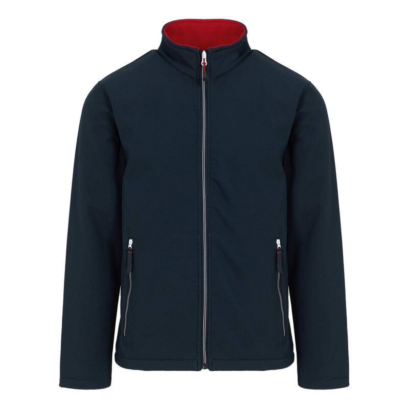 Veste softshell ASCENDER Homme (Bleu marine / Rouge classique)