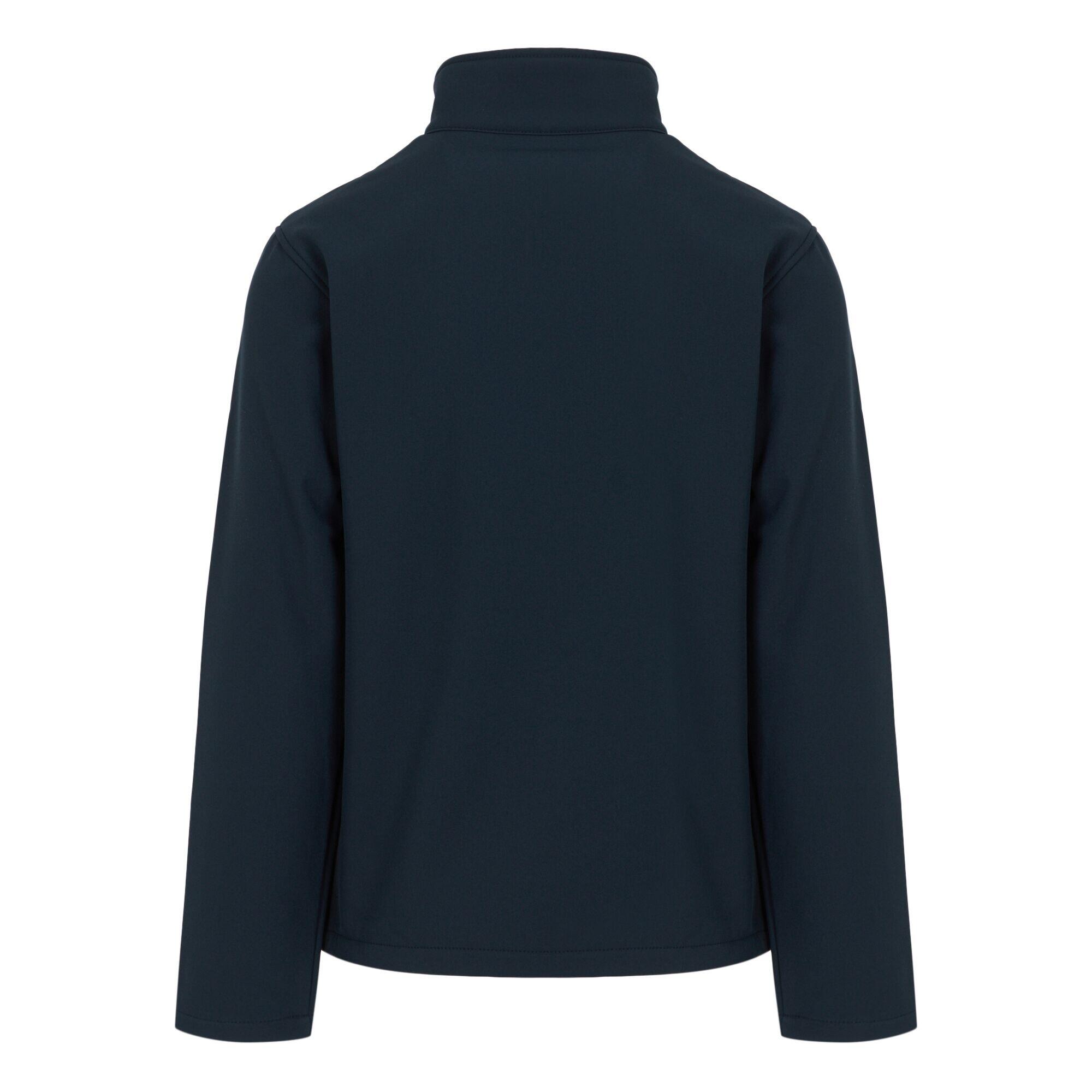 Effen dubbellaags Soft Shell herenjack (Marine/Klassiek Rood) 2/4