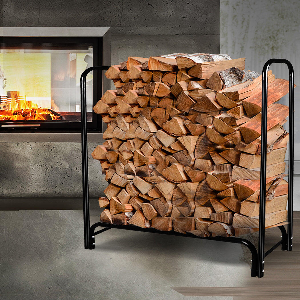 Firewood Storage Rack Fireplace Tool Wood Holder 300KG Heavy Duty