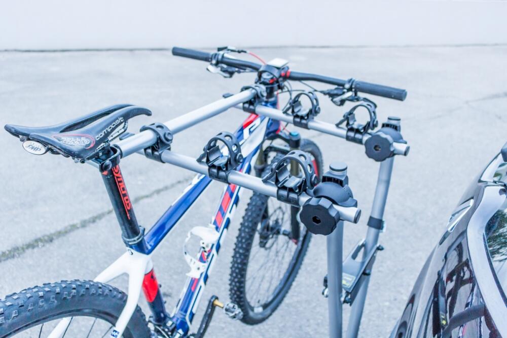 Adaptador Bicicleta Porta Bicicletas Traseiro em cor cinza 2/4