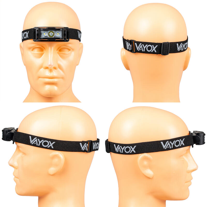 Latarka czołowa Vayox VA0174, 100lm, akumulatorowa, USB-C