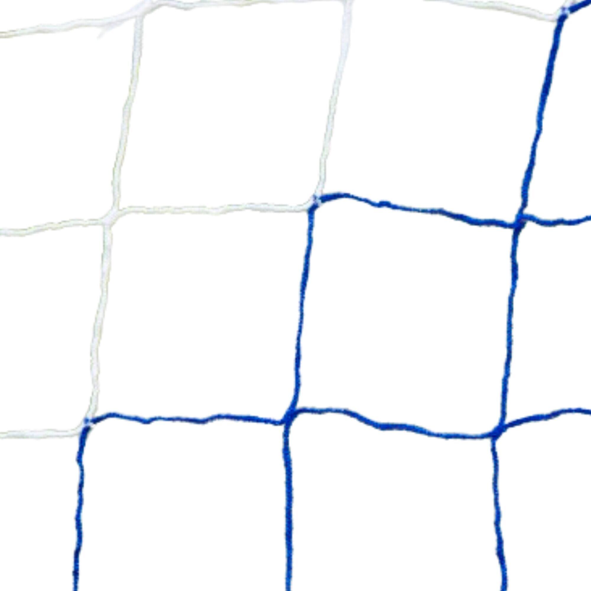 Rede de futebol de 2 cores (7,32x2,44m) branco / azul