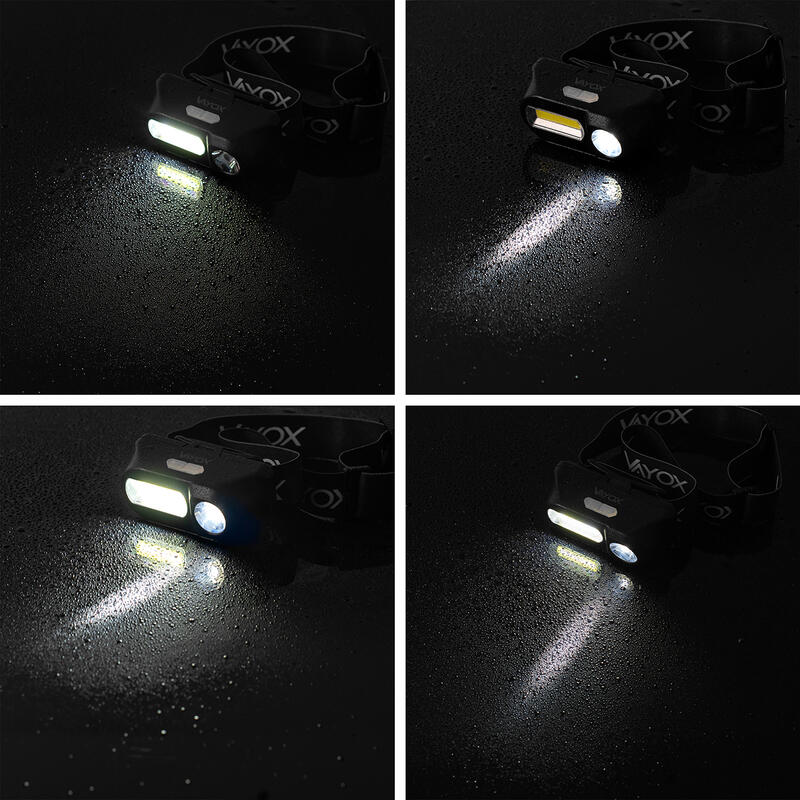 Lanterna frontală Vayox VA0175, 380lm, reîncărcabilă, USB-C