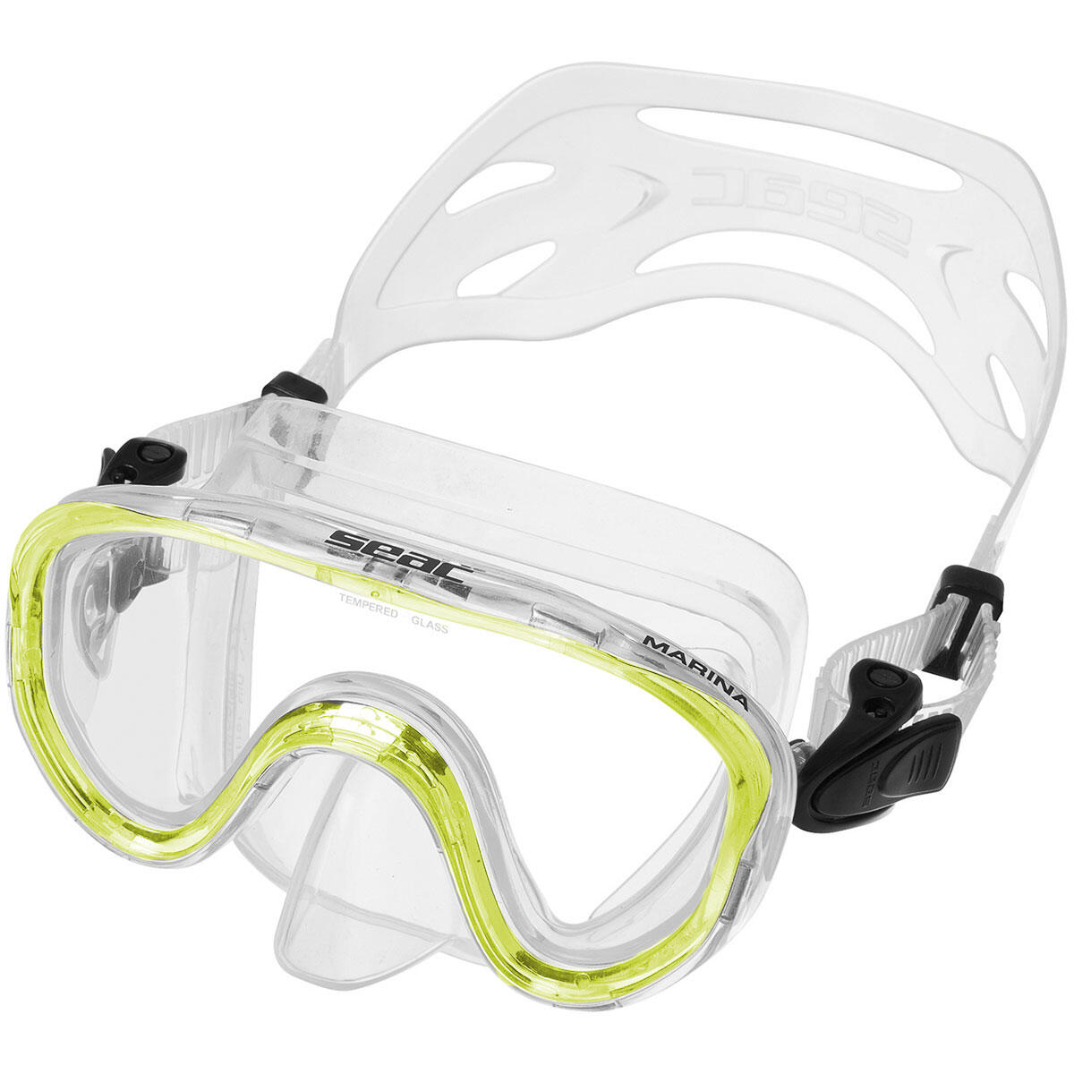 Seac - Masca Seac - Marina Siltra - Masque De Plongée - Jaune - Taille Unique - Decathlon