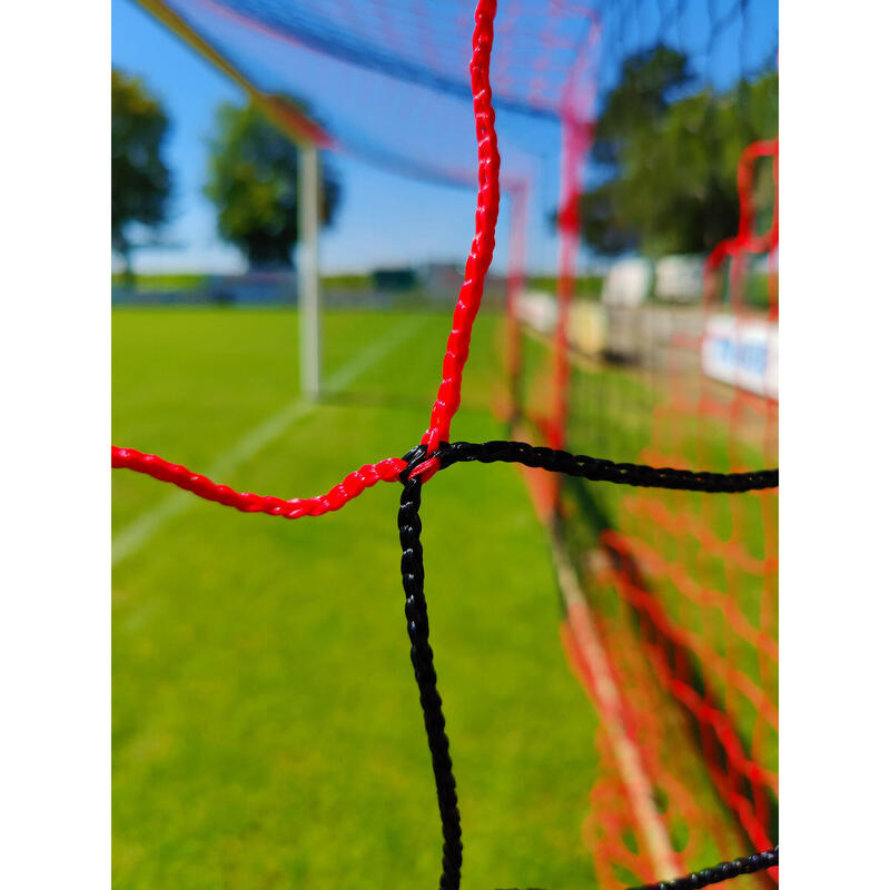 Rede de futebol de estádio preta / vermelha