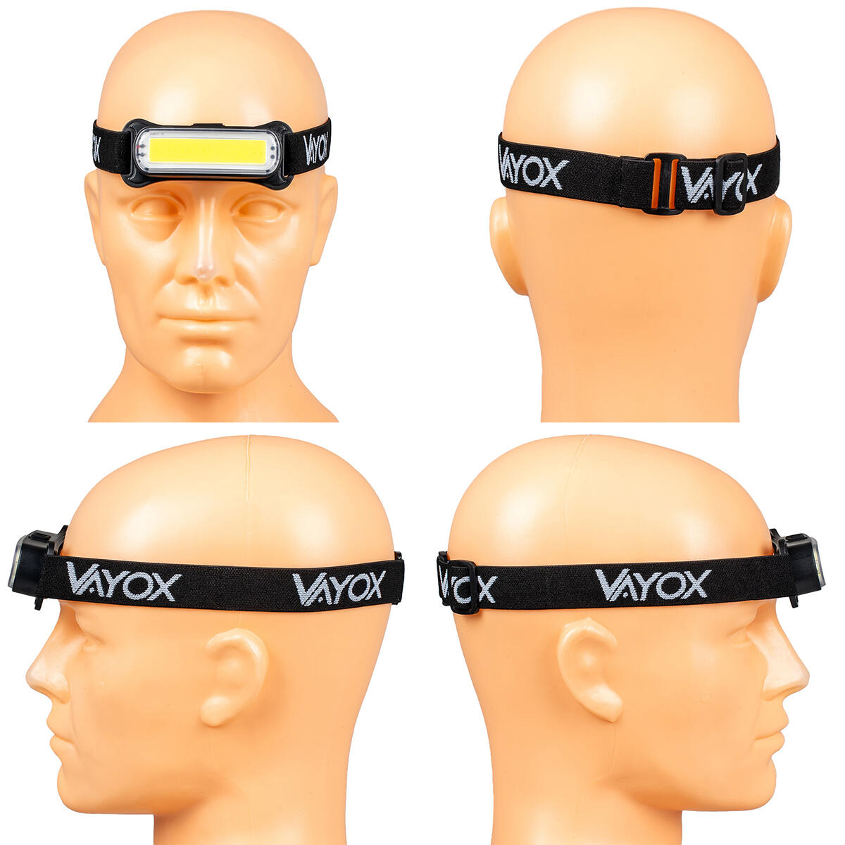 Lanterna frontal Vayox VA0177, 300lm, recarregável, USB-C 3/7