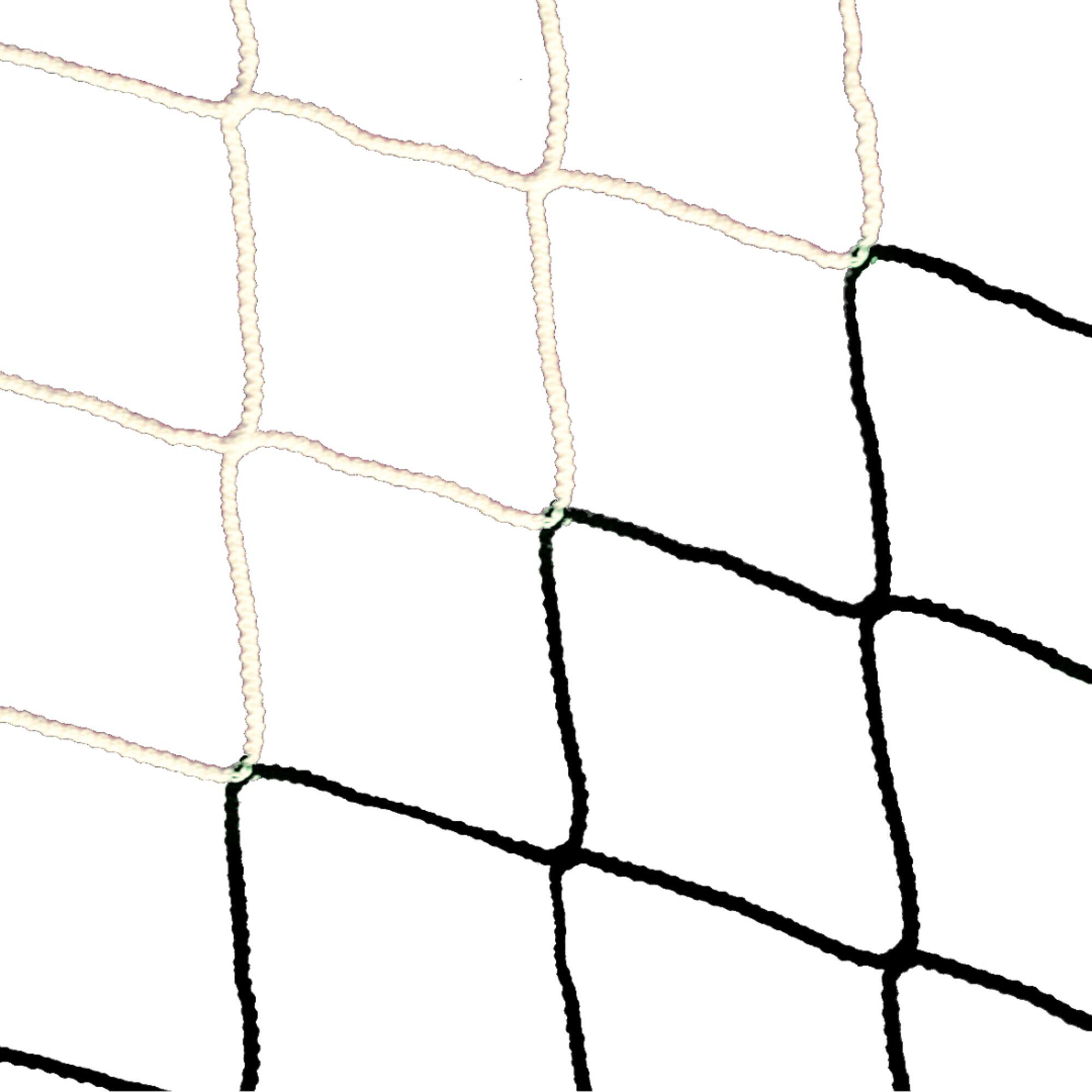 Rede de futebol de 11 para balizas trapezoidais Branco / Preto