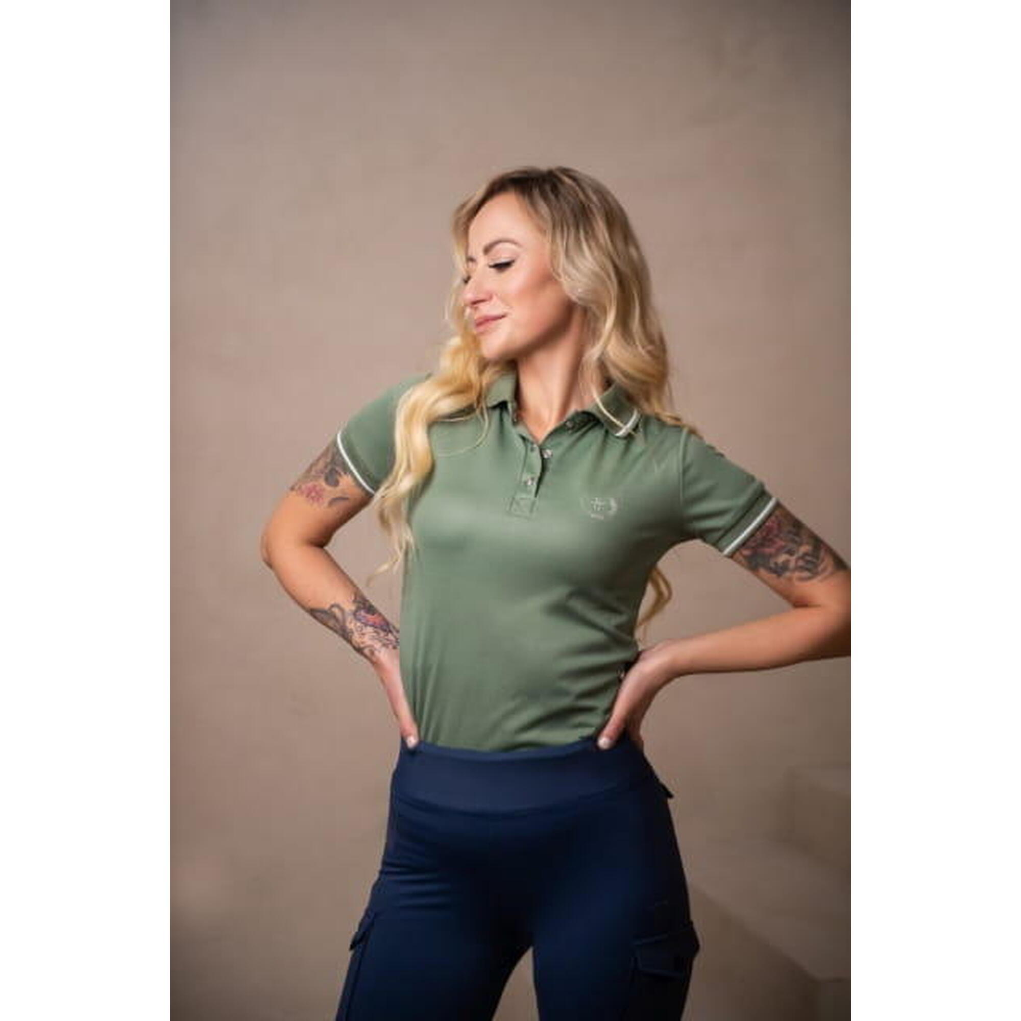 Koszulka polo z krótkim rękawem damska EQUESTRIAN QUEEN Everleigh 24SS