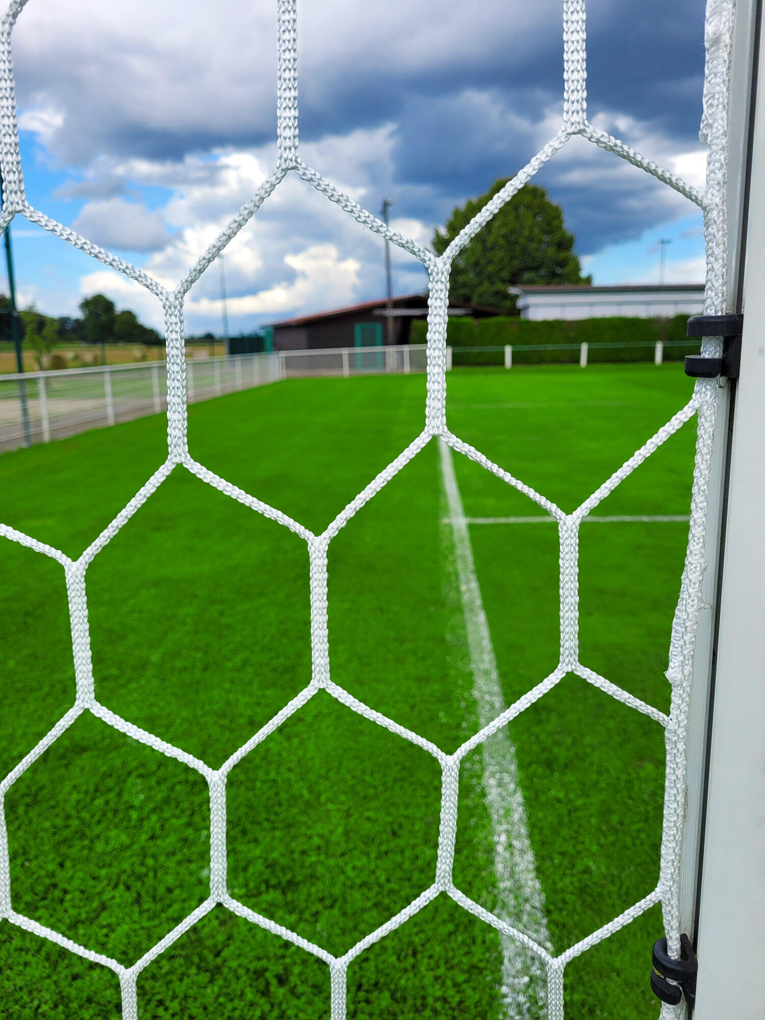 Filet de foot de stades hexagonale couleur Blanc 2/6