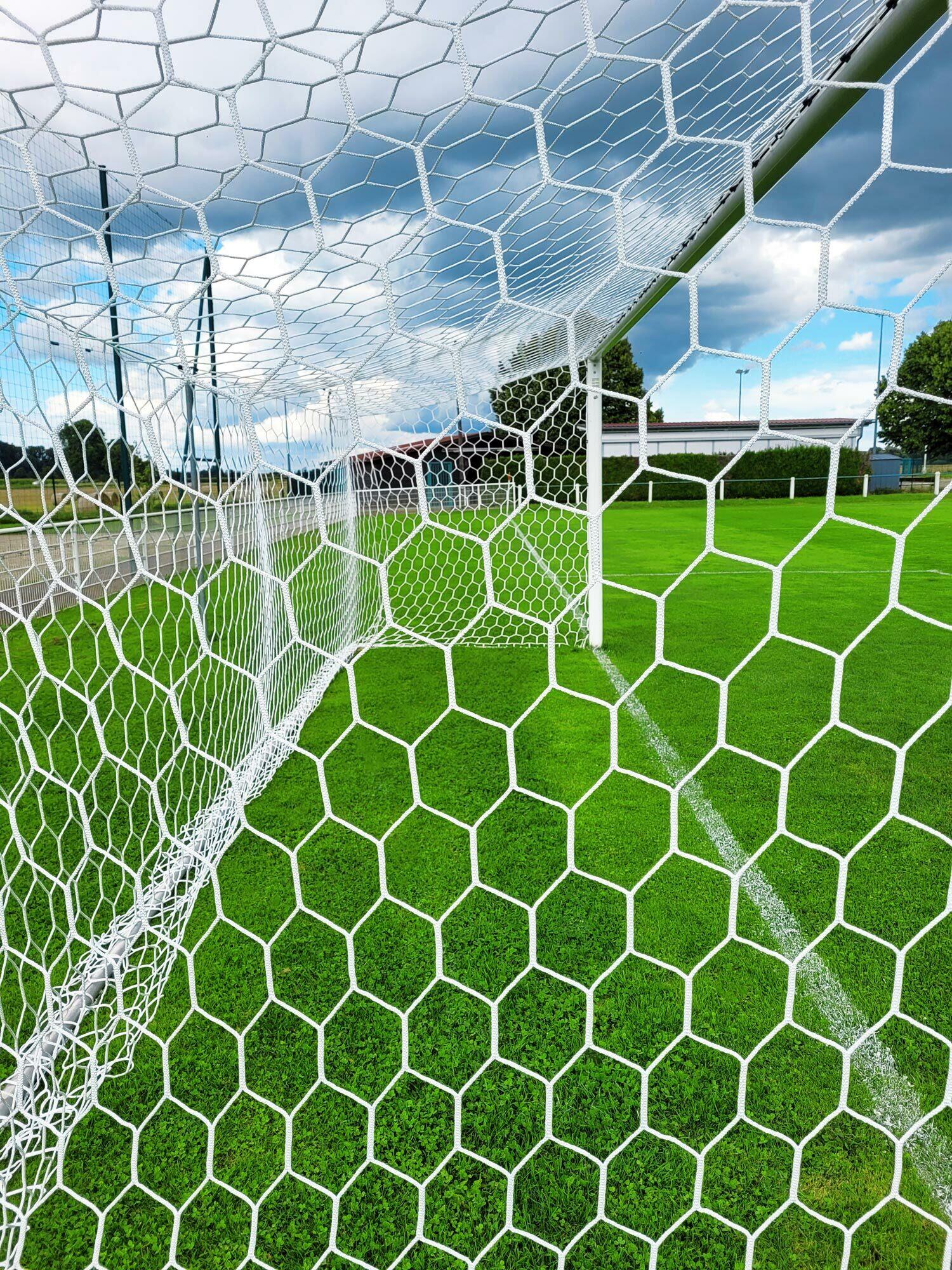 Filet de foot de stades hexagonale couleur Blanc 4/6