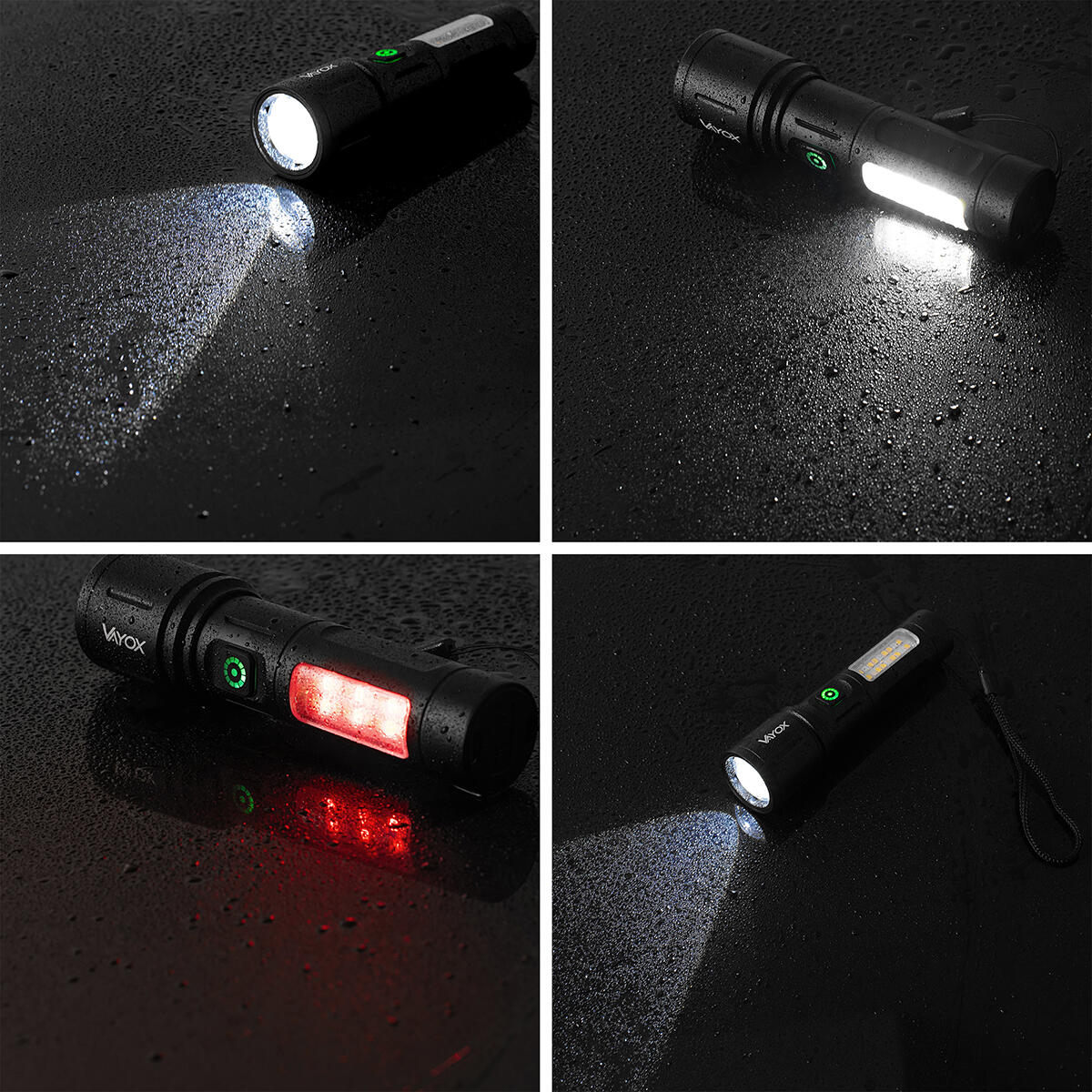 Oplaadbare zaklamp Vayox VA0181, 260lm, ZOOM, zijlicht 4/7