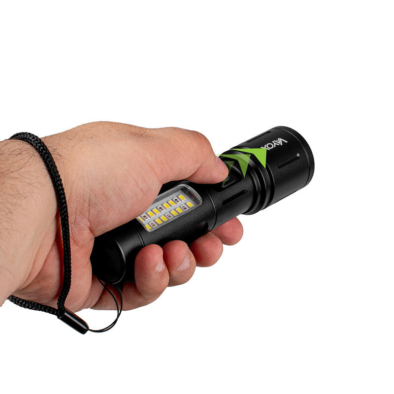 Lanterna reîncărcabilă Vayox VA0181, 260lm, ZOOM, lumină laterală