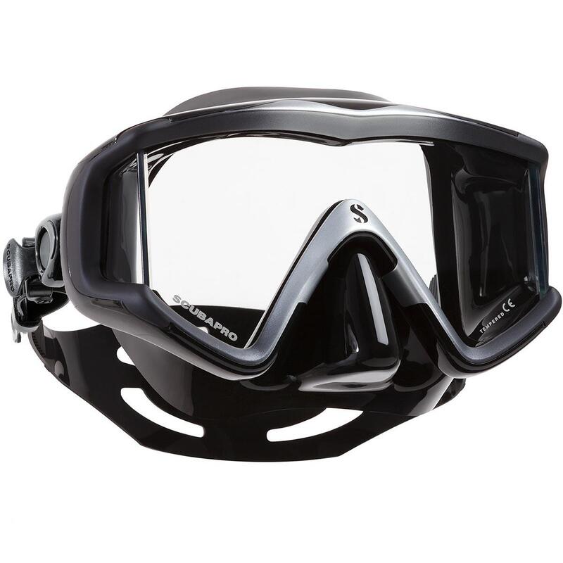 Masca Scubapro - CRYSTAL VU Black, Argintiu
