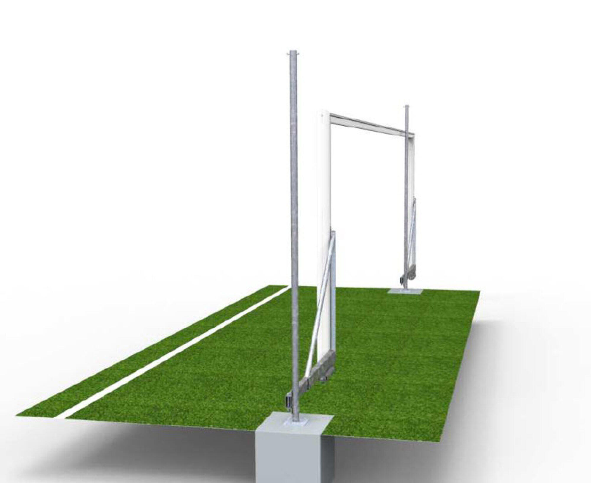 Par de porterías de fútbol 7 plegables de aluminio con botes para fijar 4/4