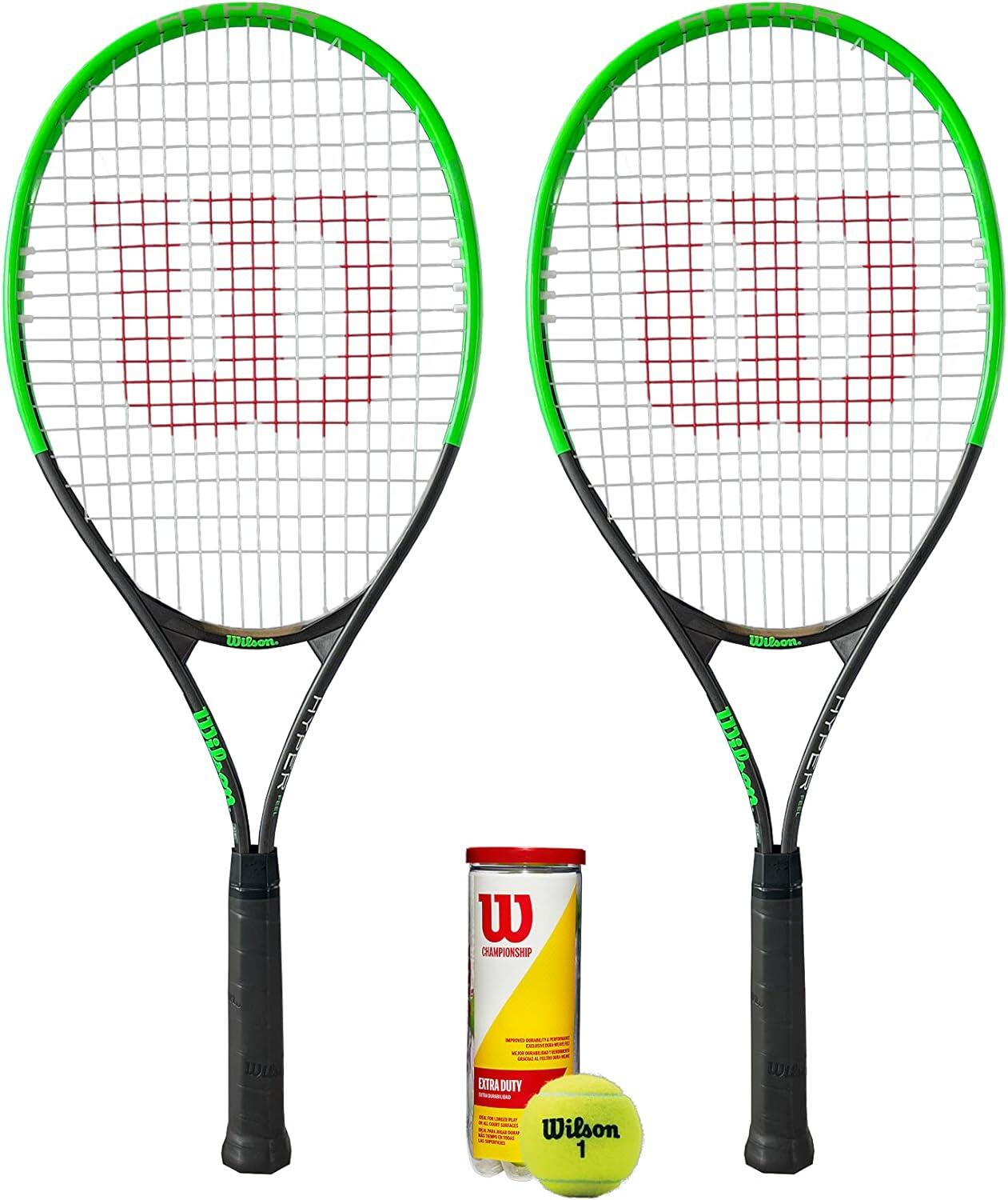 WILSON Wilson Hyper Feel Tennis Racket Twin Set & Wilson Championship Tennis Balls