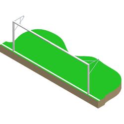 Portería de fútbol de aluminio, 6 x 2,10 m