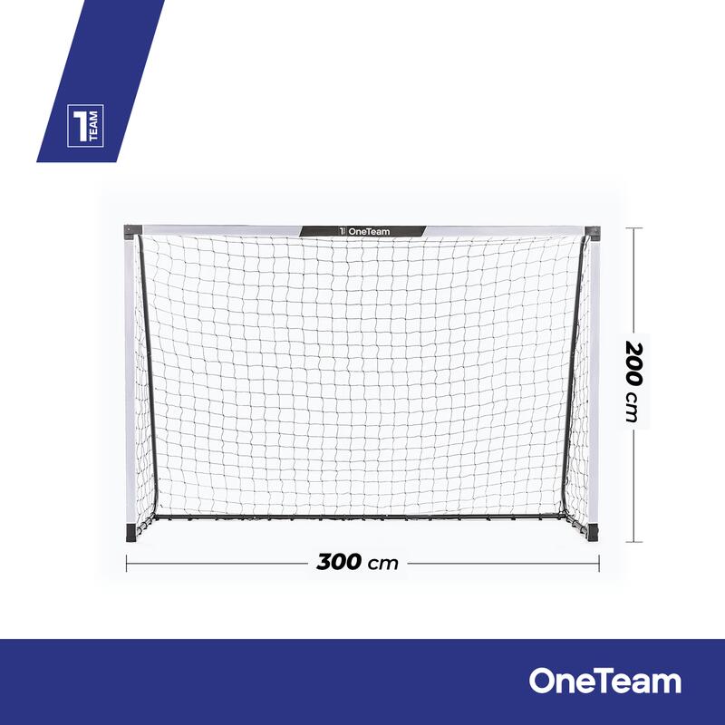 Baliza de futebol OneTeam One branca OT-SG3020 300 x 200 x 90 cm
