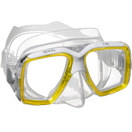 Masque Snorkeling Double Verre Ray Silicone Boucles Intégrées Ergonomique