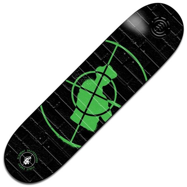 Skateboard Deck Element Public Enemy Pexe Stencil 8.25'' 2/4