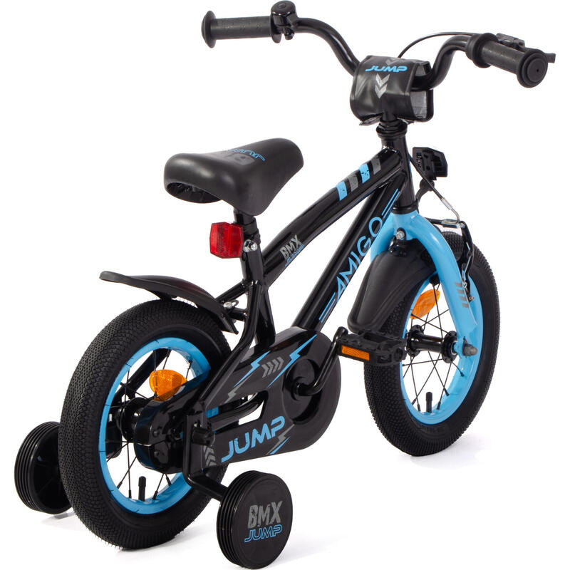 AMIGO Vélo garçon BMX Jump 12 Pouces 22 cm Garçon Frein à rétropédalage