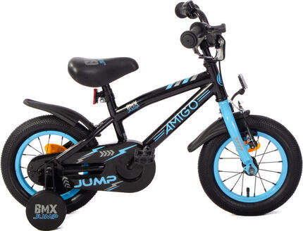 AMIGO Vélo garçon BMX Jump 12 Pouces 22 cm Garçon Frein à rétropédalage