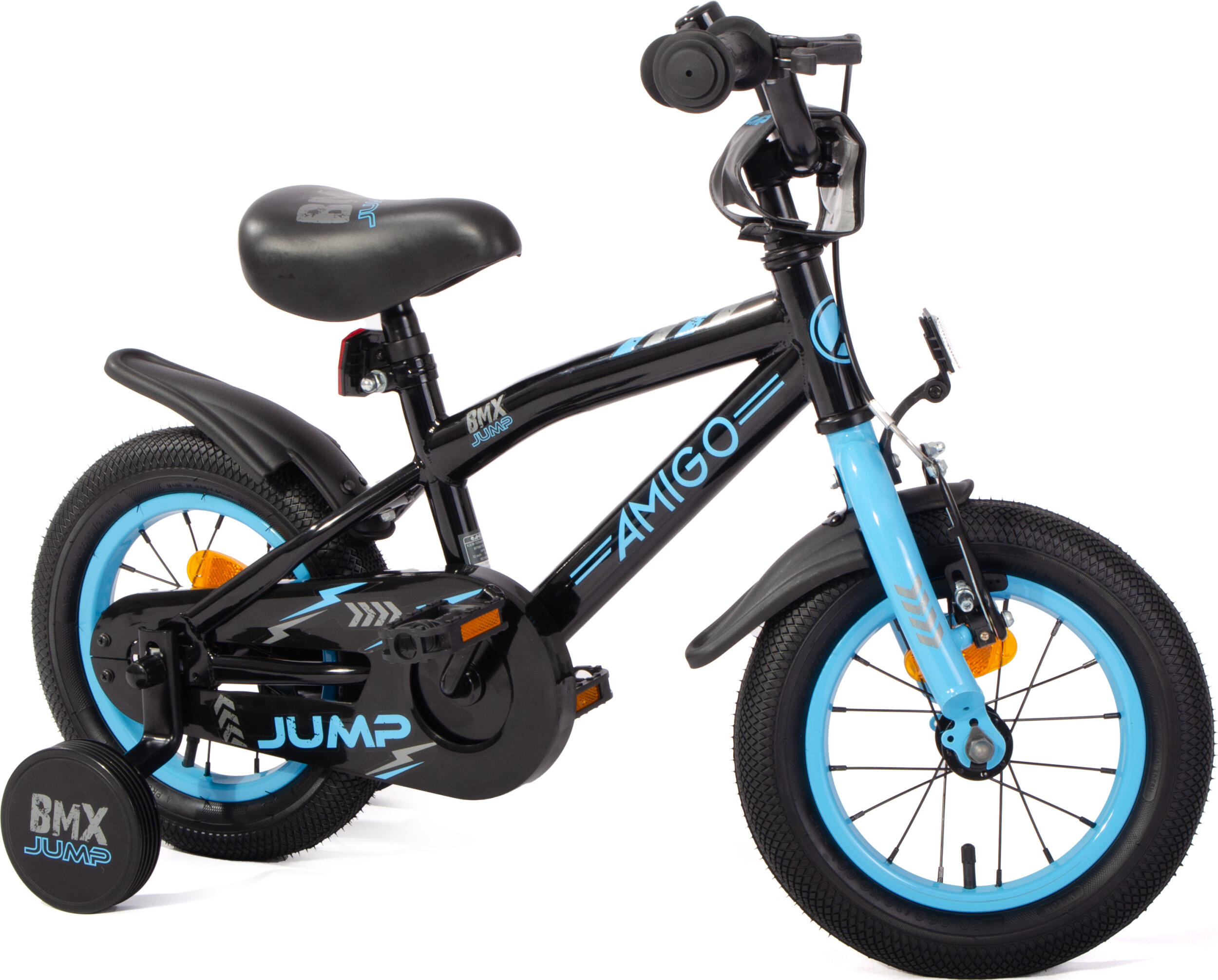 BMX Jump 12 Inch 22 cm Jongens Terugtraprem Zwart/Blauw 5/7